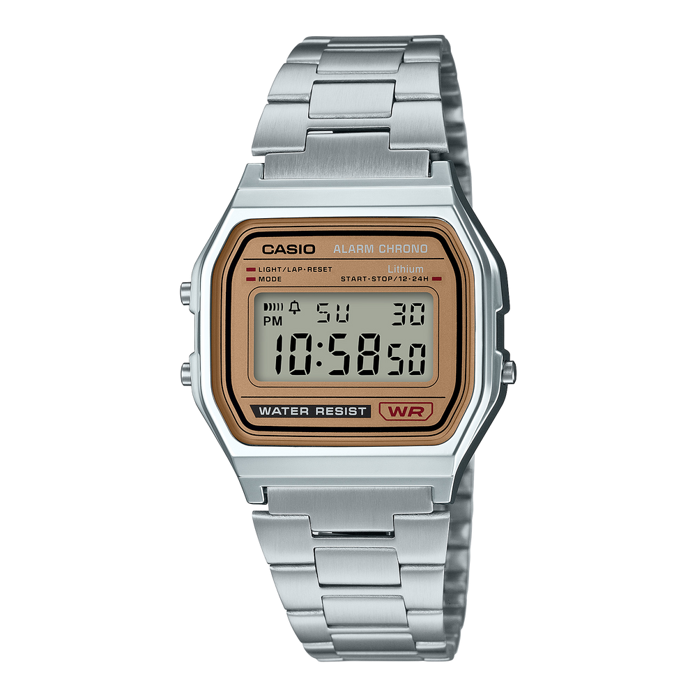 A158WEA-9 | Vintage Silver and Gold Metal Watch - Casio