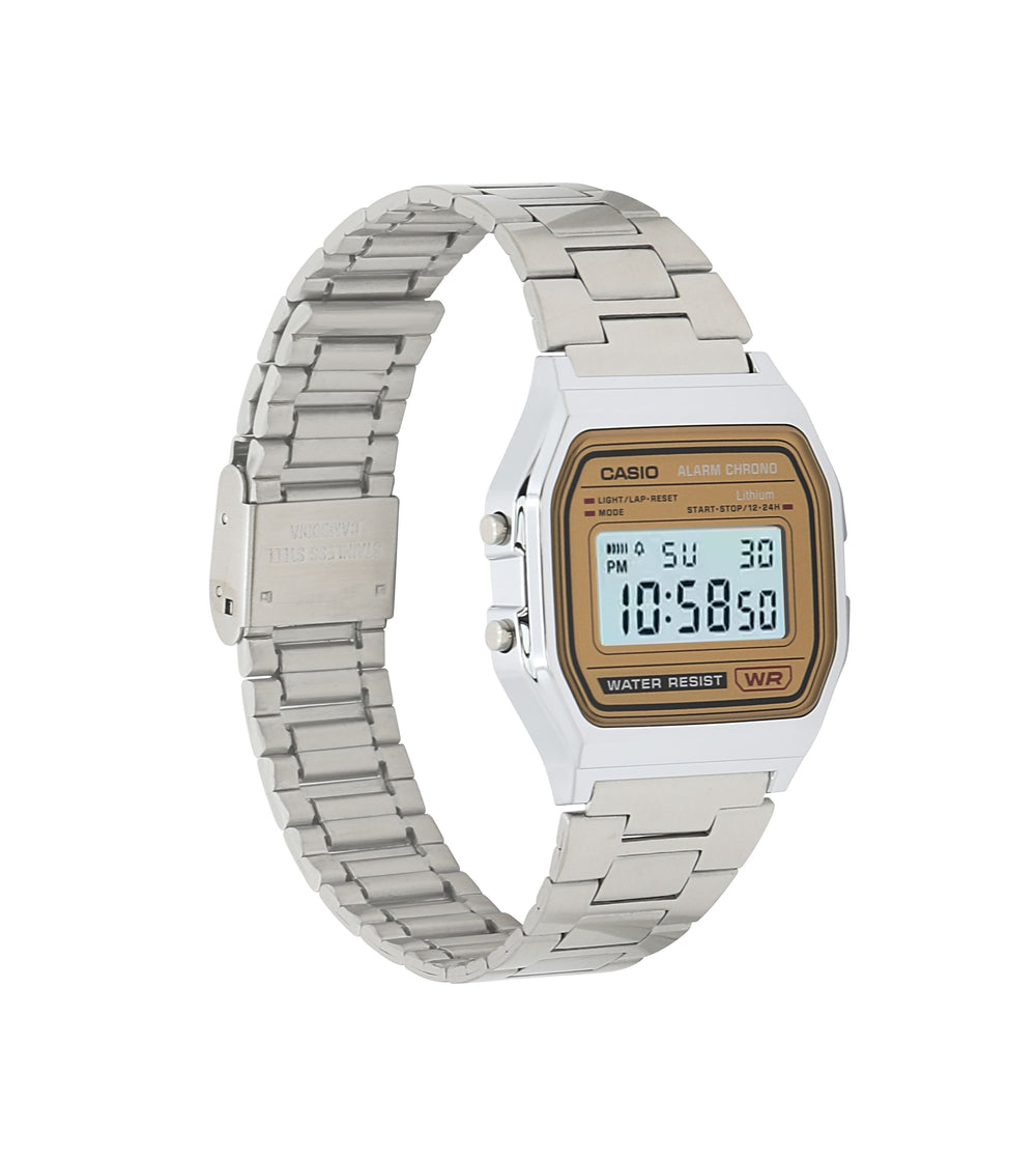 A158WEA-9 | Vintage Silver and Gold Metal Watch - Casio