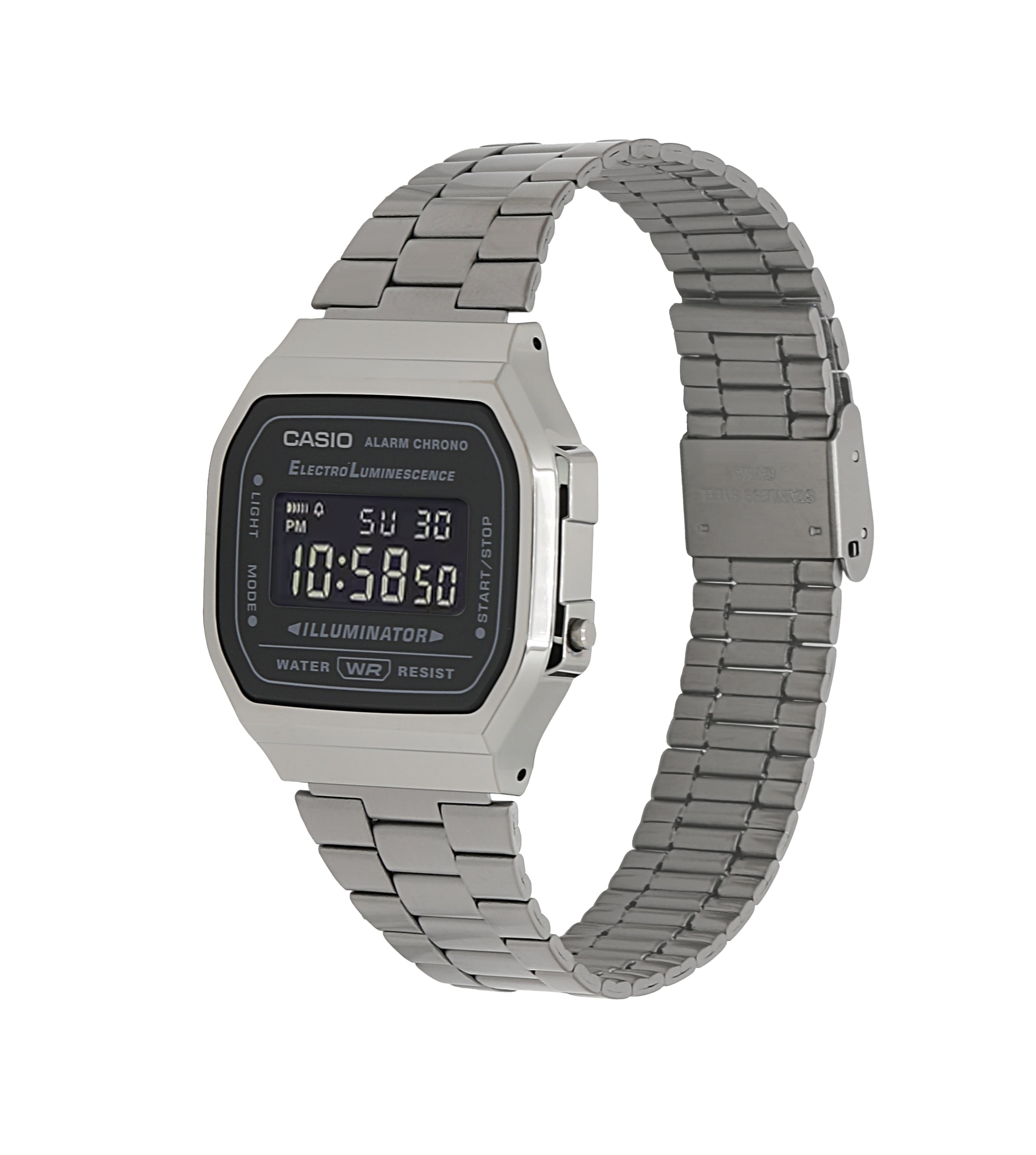 A168WGG-1BVT | Vintage Silver and Black Metal Watch - Casio