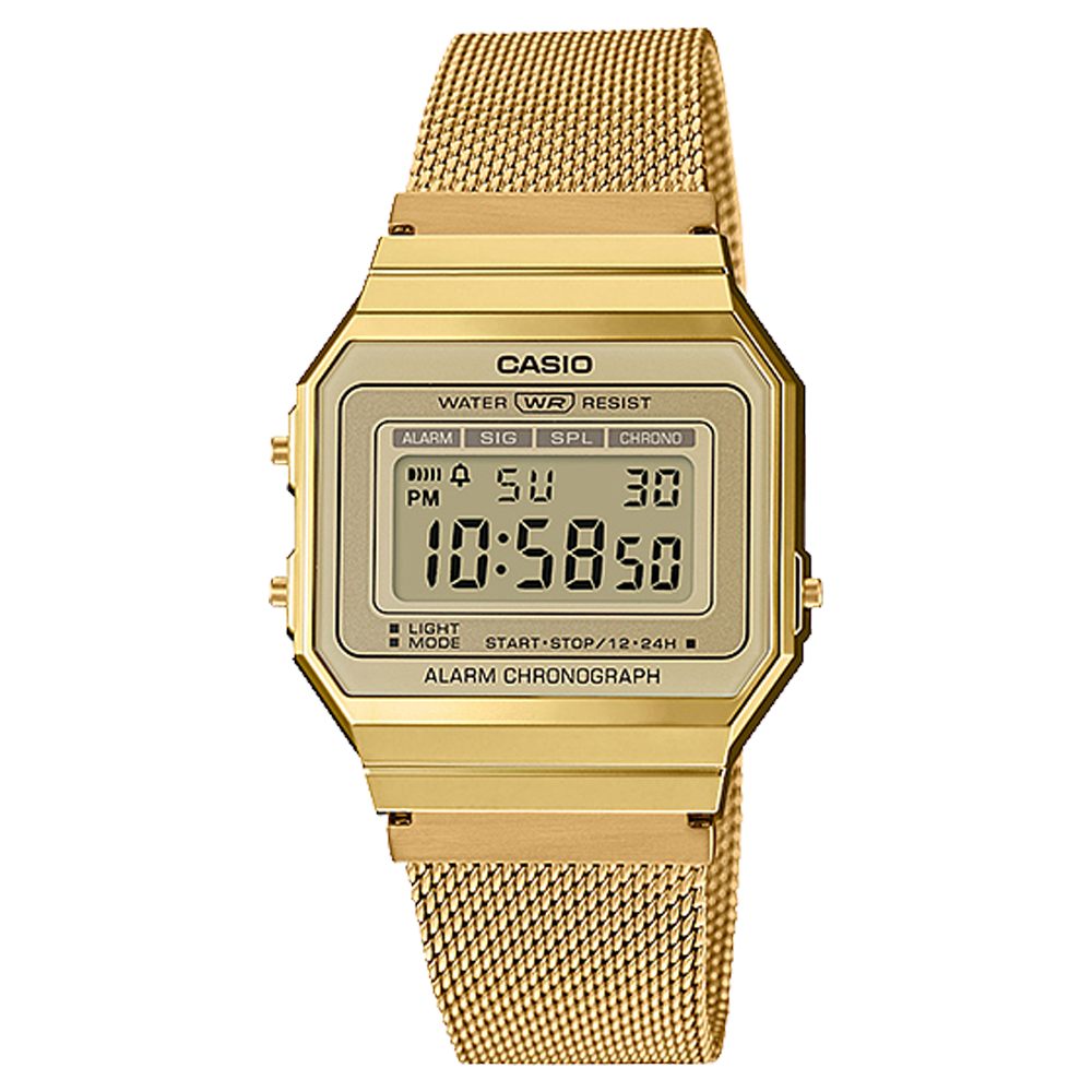 A700WMG-9AVT | Vintage Full Gold Metal Watch - Casio