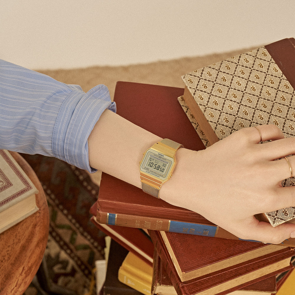 A700WMG-9AVT | Vintage Full Gold Metal Watch - Casio