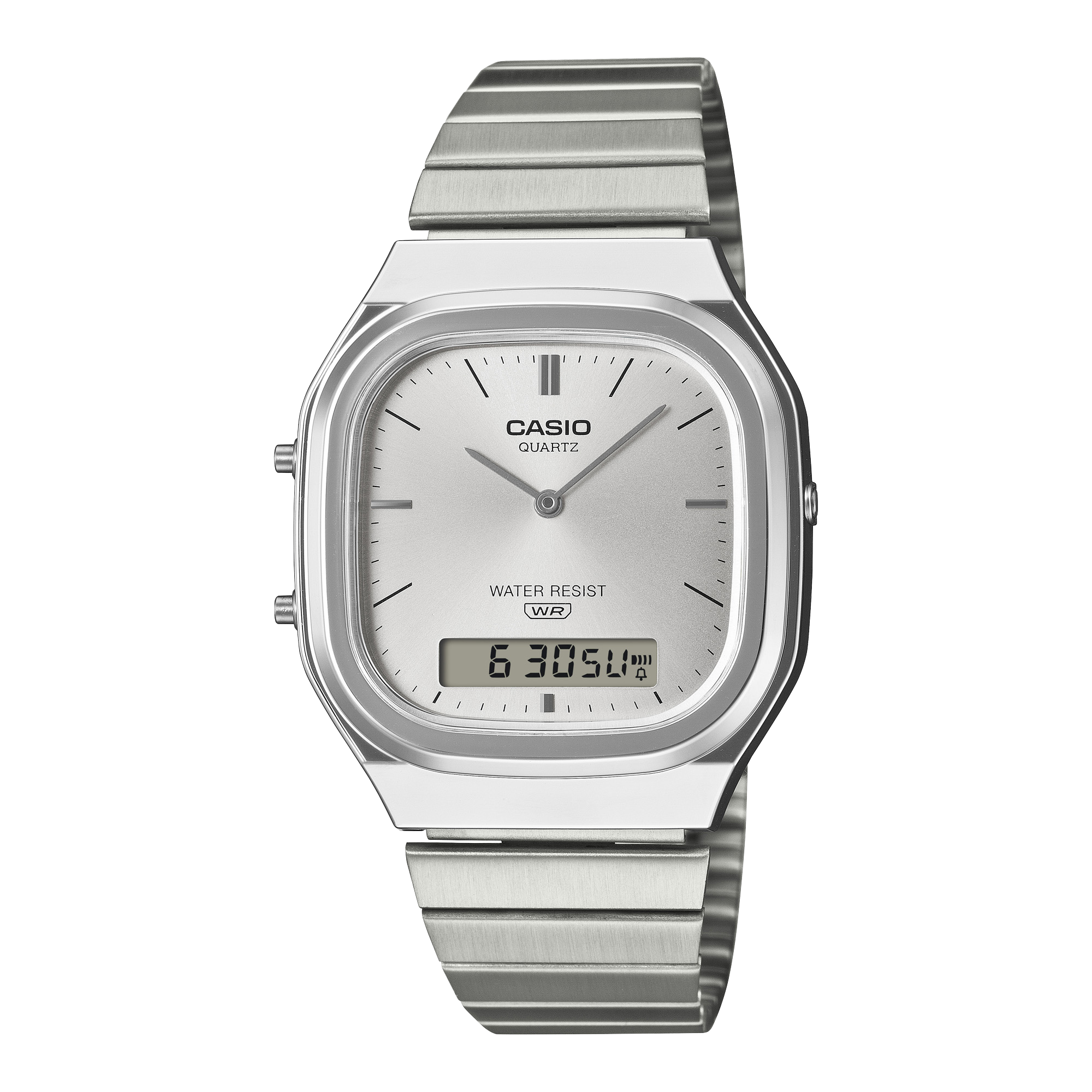AQ-240E-7A | Vintage Silver Watch with Dual Time - Casio
