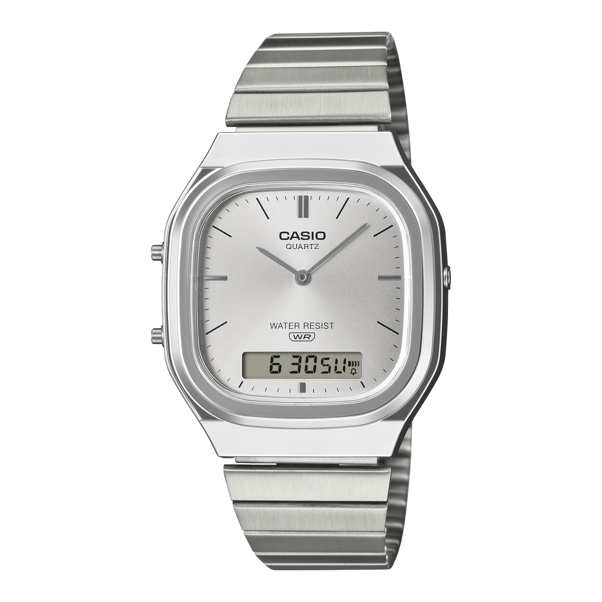 AQ-240E-7A | Vintage Silver Watch with Dual Time - Casio