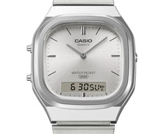 AQ-240E-7A | Vintage Silver Watch with Dual Time - Casio