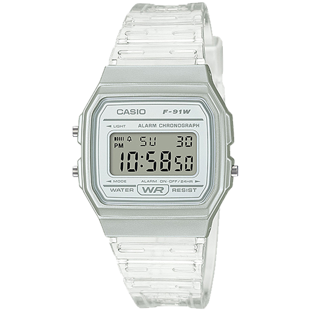 F91WS-7 | White Translucent Digital Watch - Casio