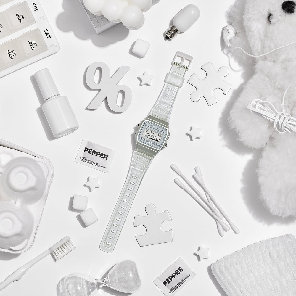 F91WS-7 | White Translucent Digital Watch - Casio