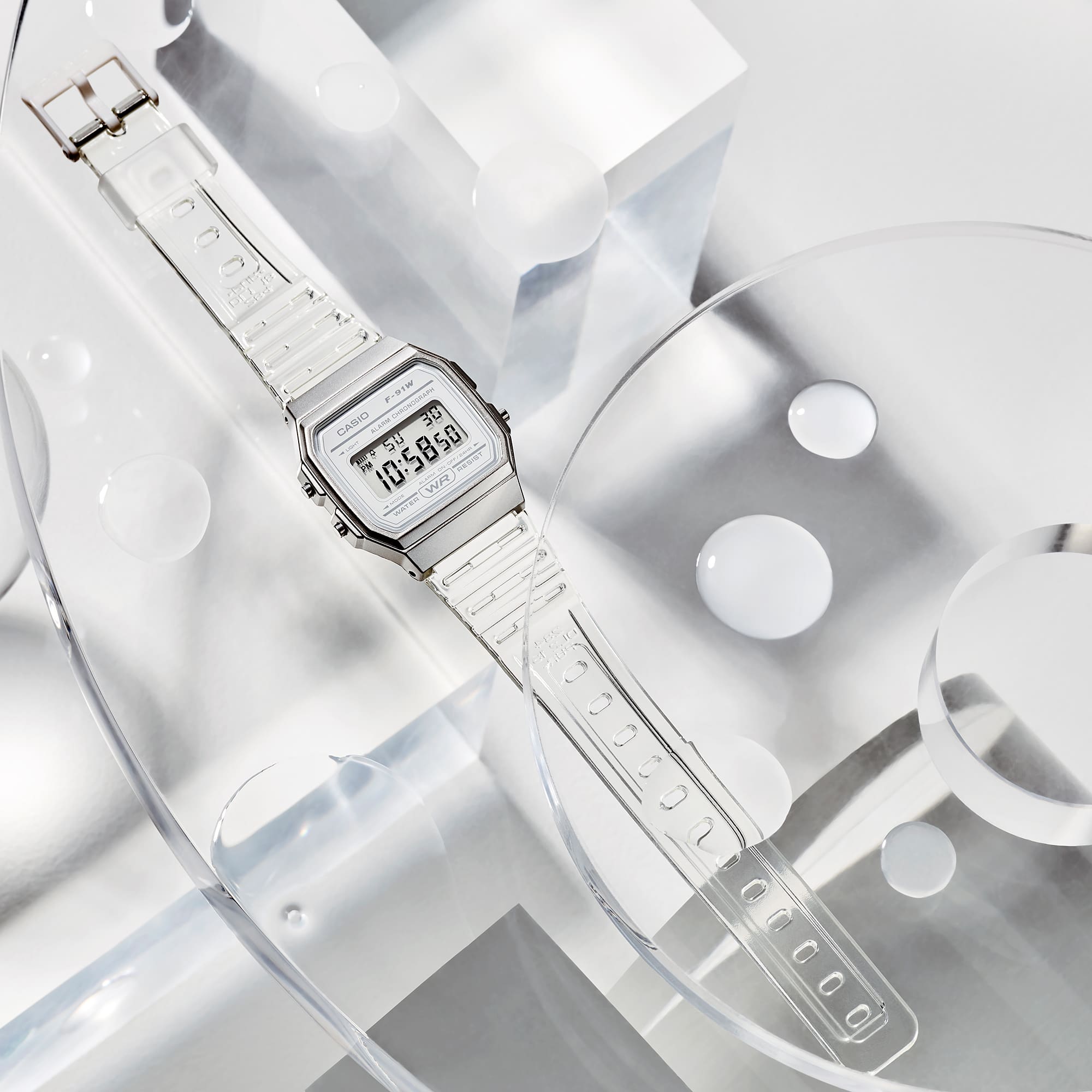 F91WS-7 | White Translucent Digital Watch - Casio