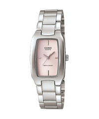 LTP1165A-4C | Silver and Pink Metal Analog Watch - Casio