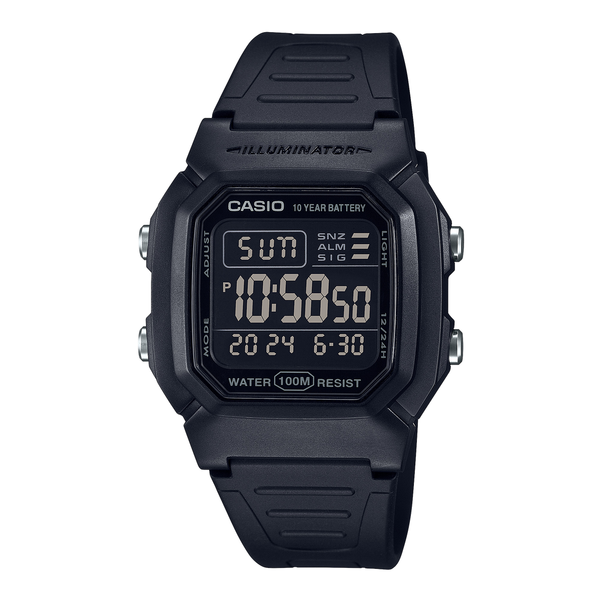 W800H-1BV | Black Digital Watch - Casio