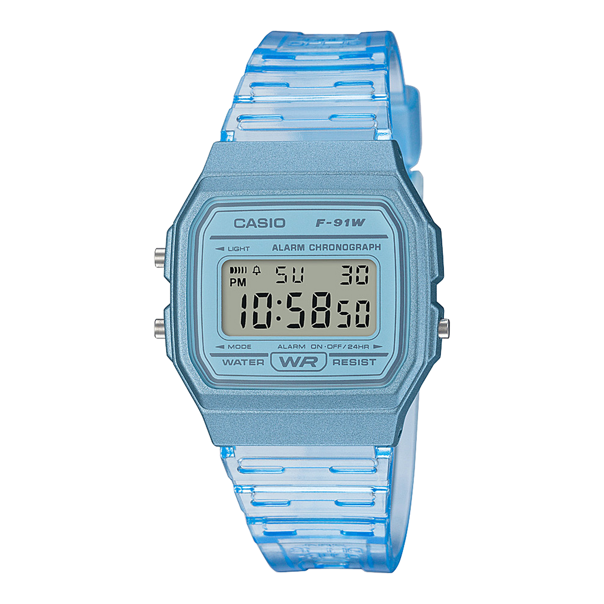 F91WS-2 | Blue Translucent Digital Watch - Casio