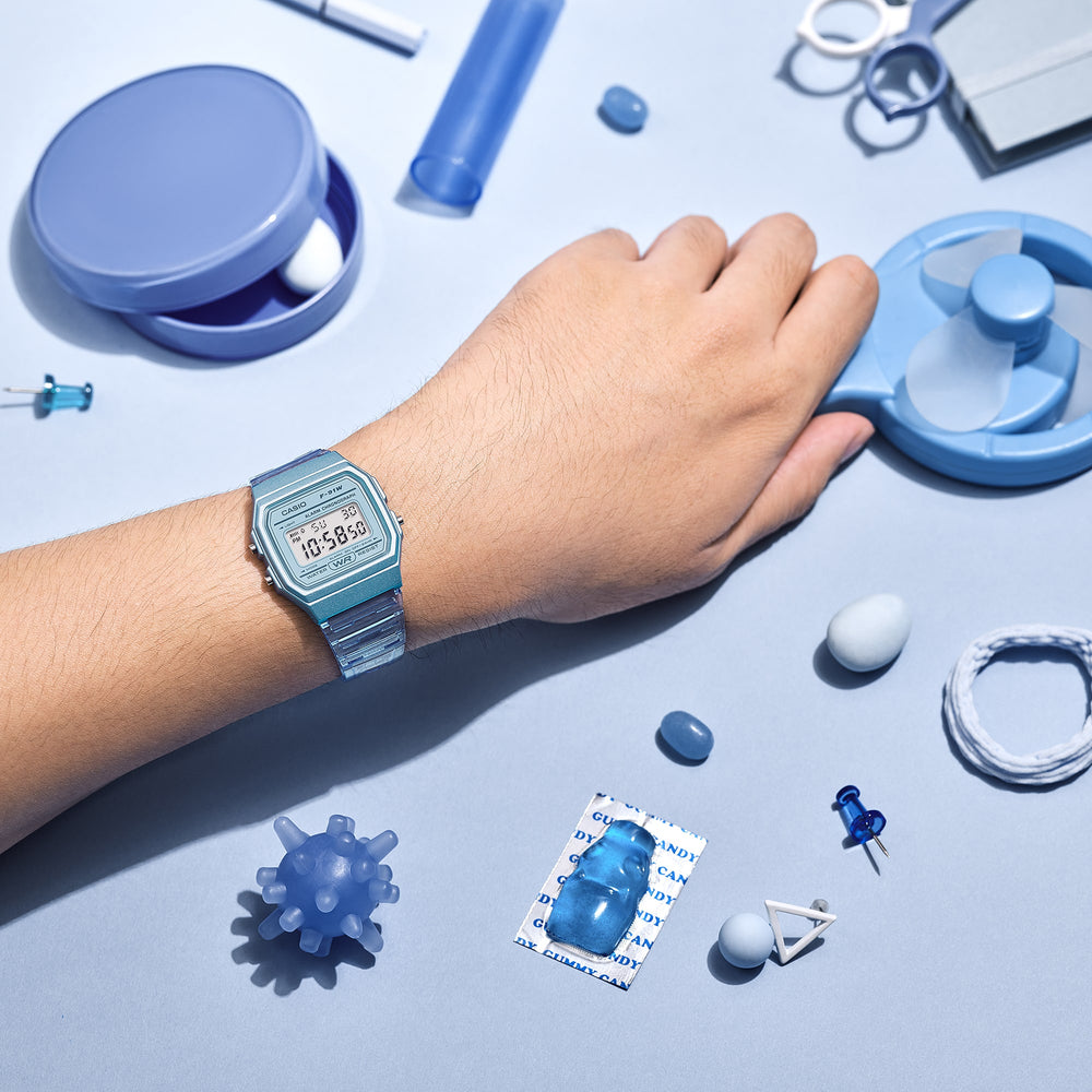 F91WS-2 | Blue Translucent Digital Watch - Casio
