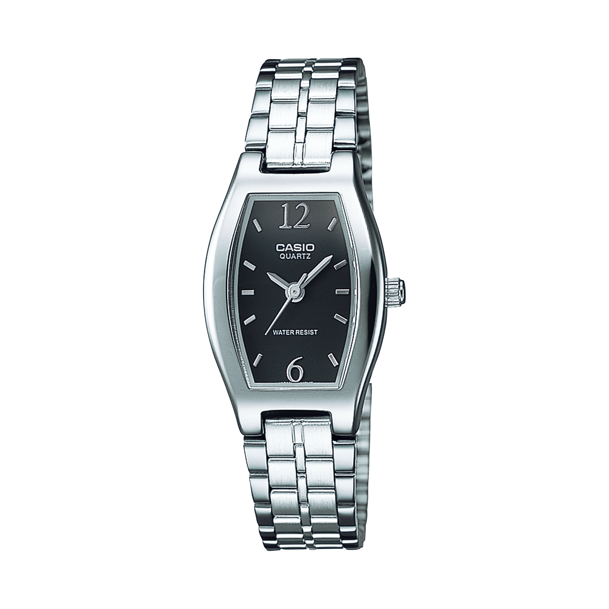 LTP1254D-1A | Silver and Black Stainless Steel Analog Watch - Casio