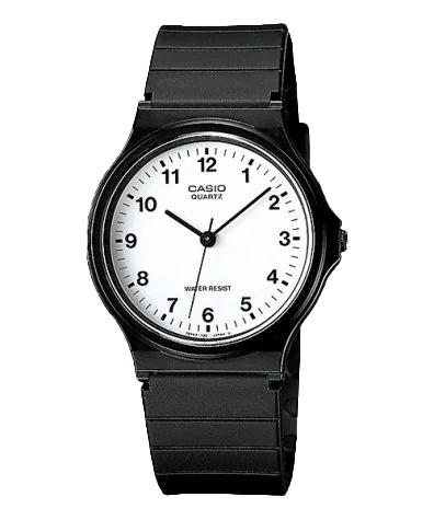 MQ24-7B | Black and White Men's Analog Simple Watch - Casio