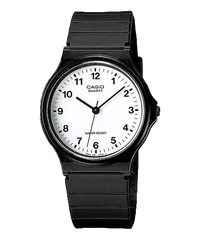 MQ24-7B | Black and White Men's Analog Simple Watch - Casio