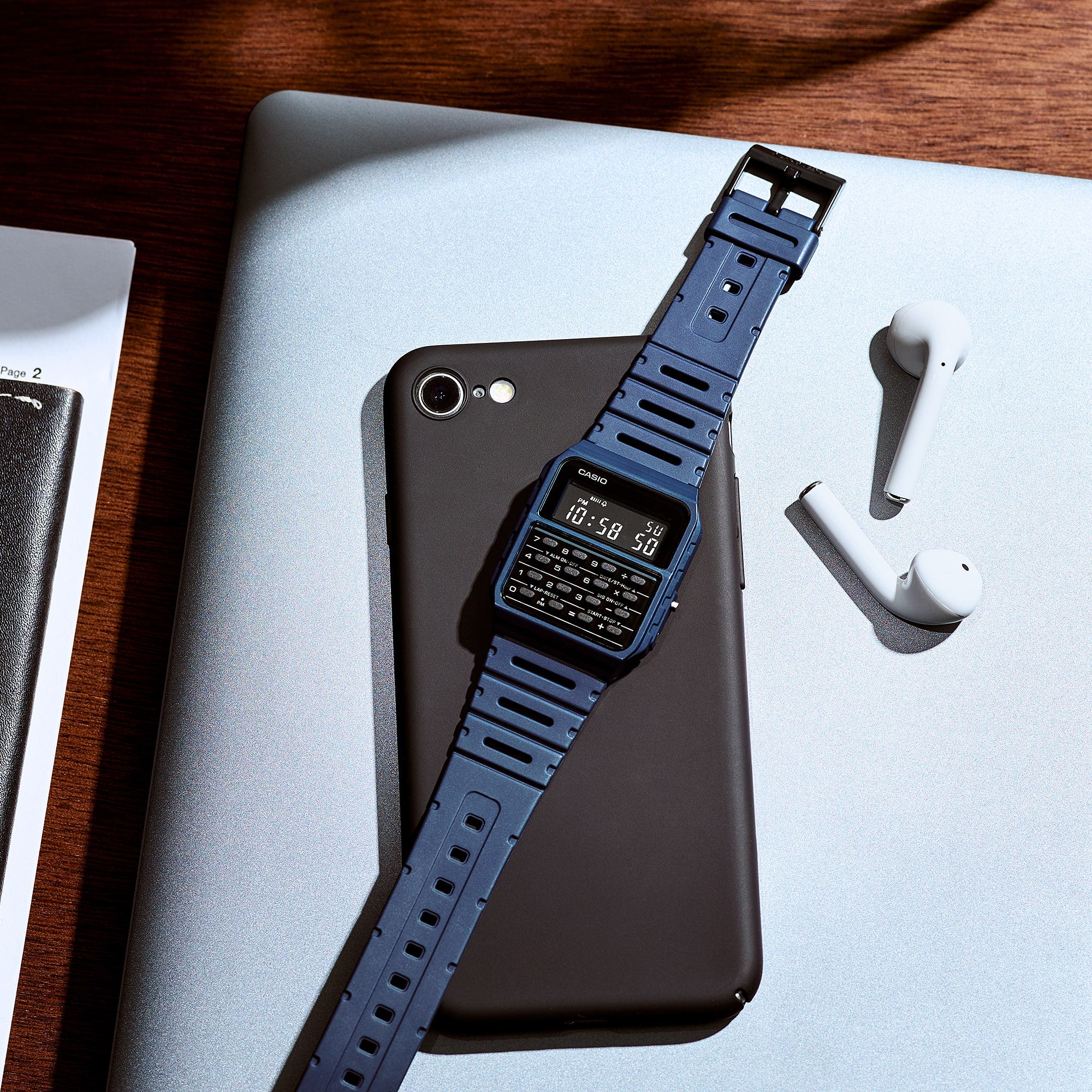 CA53WF-2B | Navy Blue Data Bank Watch - Casio