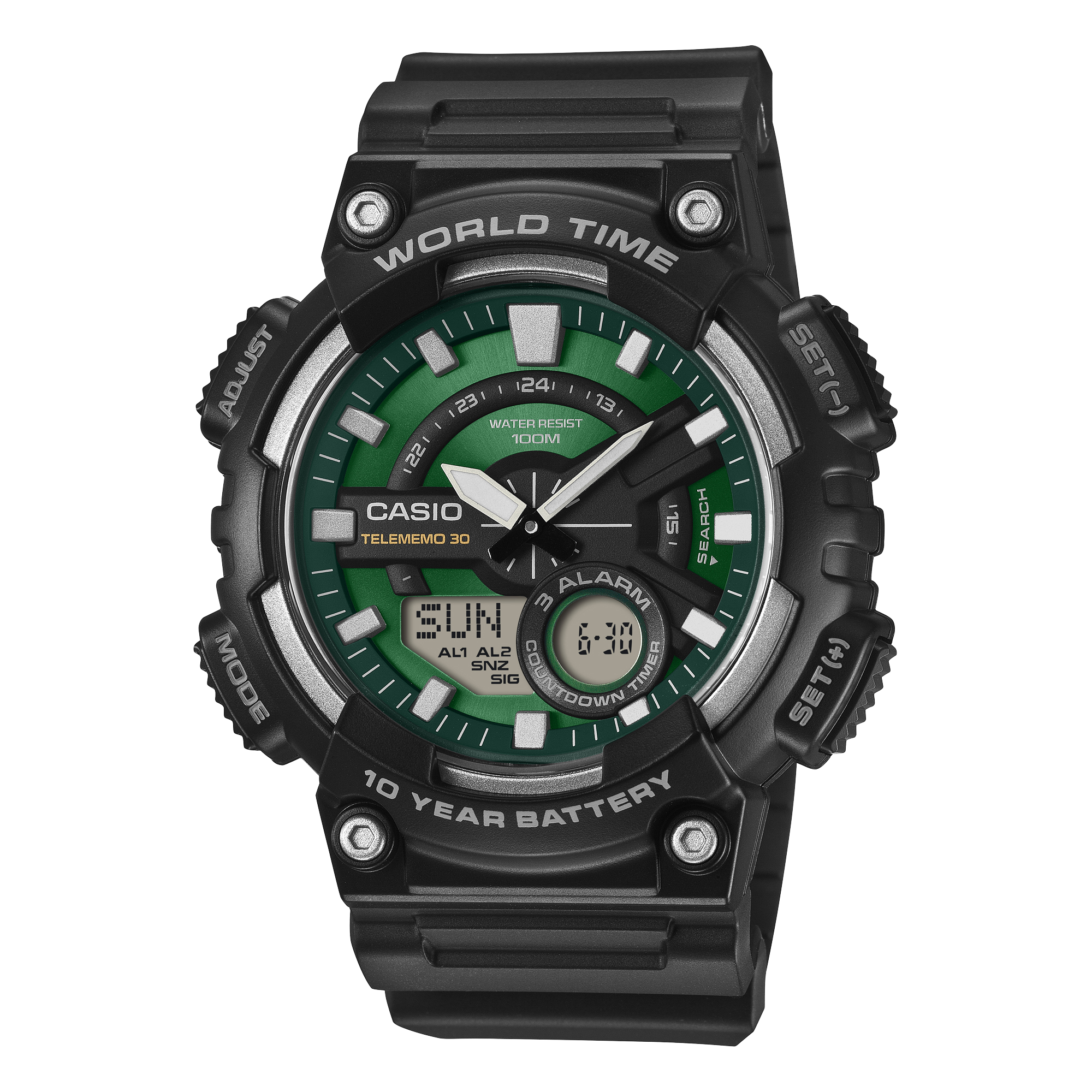 AEQ110W-3A2V | Analog-Digital Combination Black - Casio