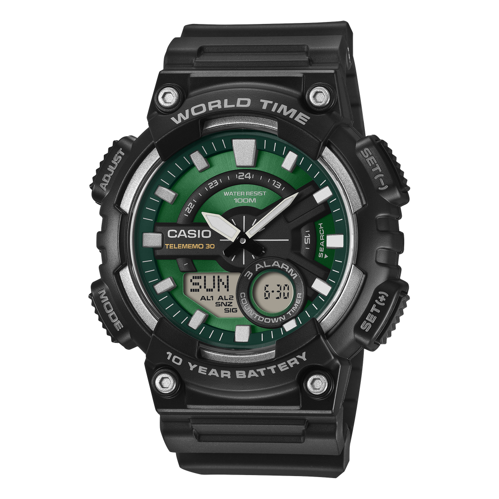 AEQ110W-3A2V | Analog-Digital Combination Black - Casio