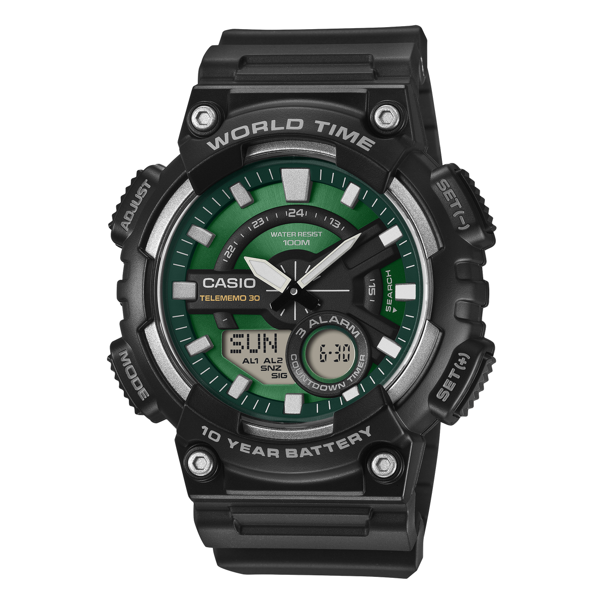 AEQ110W-3A2V | Analog-Digital Combination Black - Casio