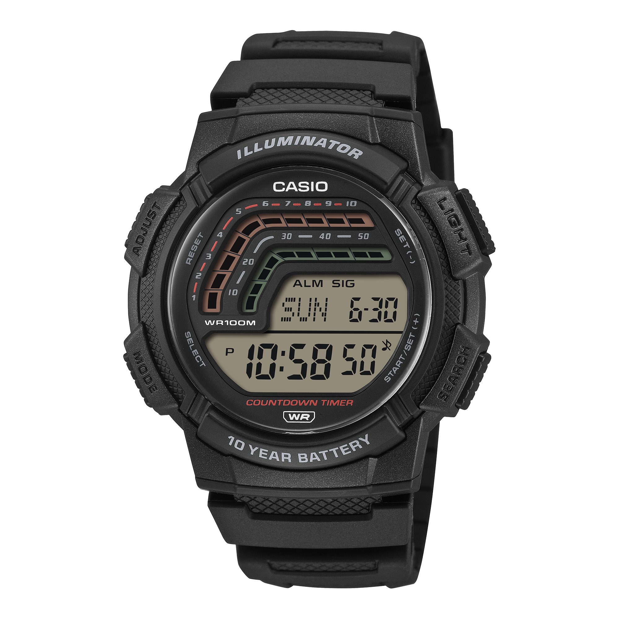 WS1800-1AV Black - Casio