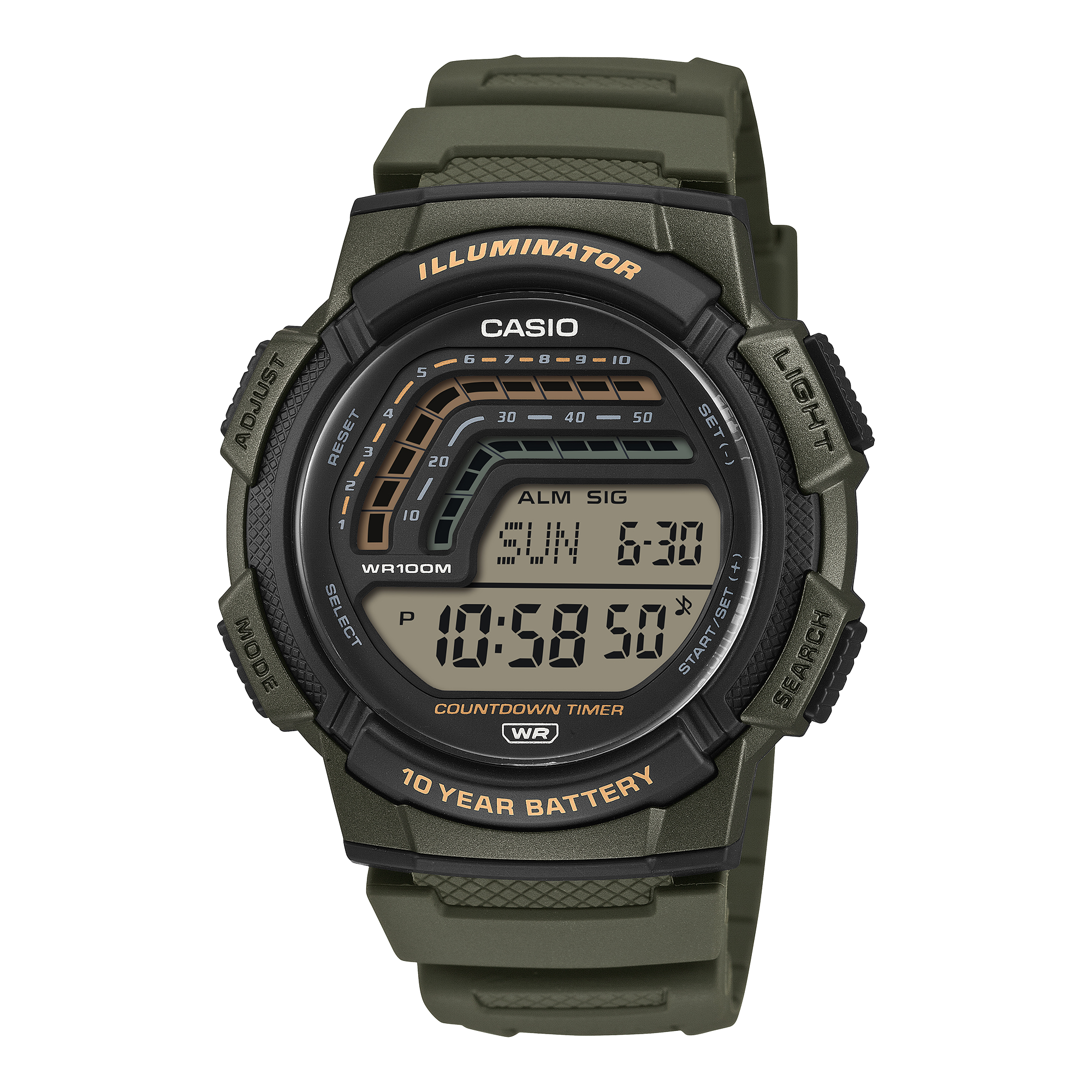 WS1800-3AV Black - Casio