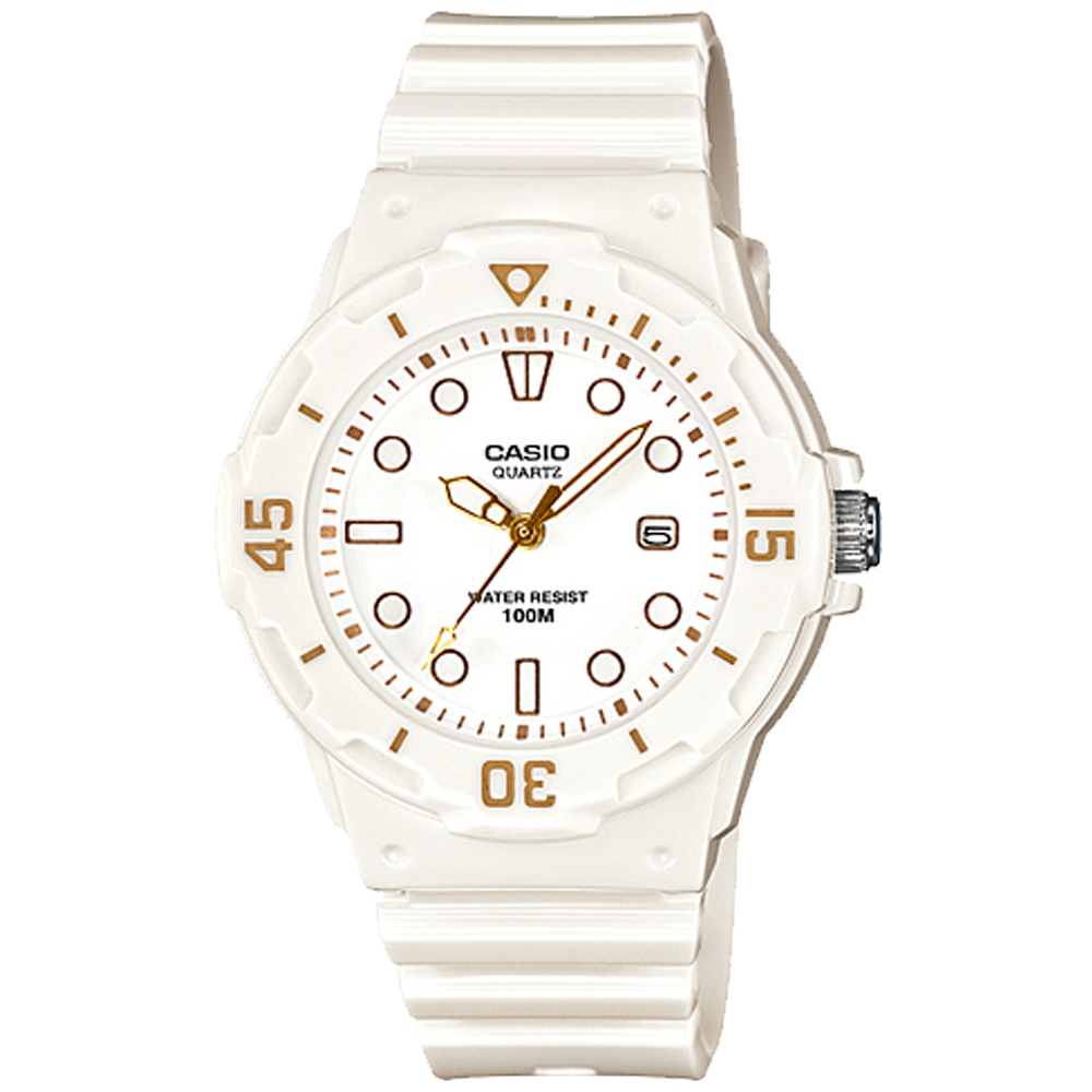 LRW200H-7E2V | White and Gold Analog Watch - Casio