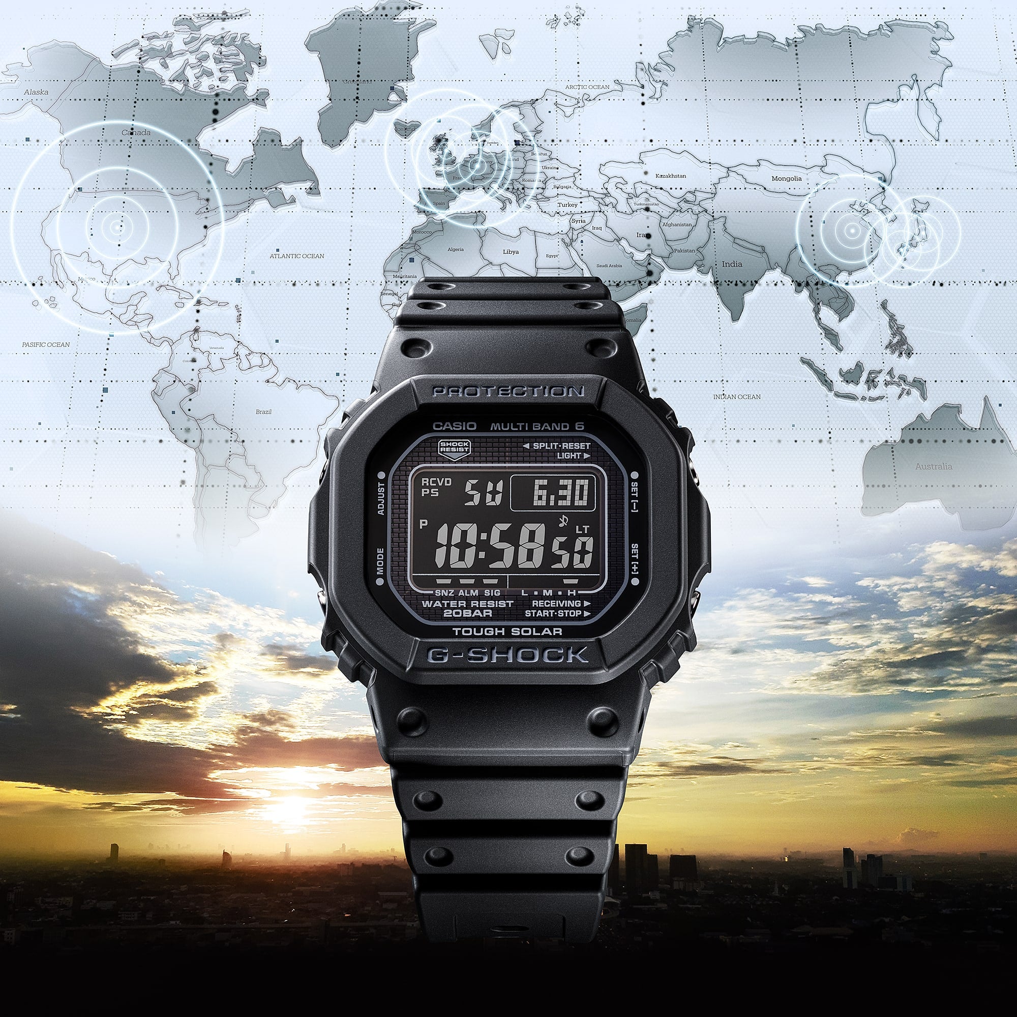 GW5000HS-1 | G-SHOCK DIGITAL Black - Casio