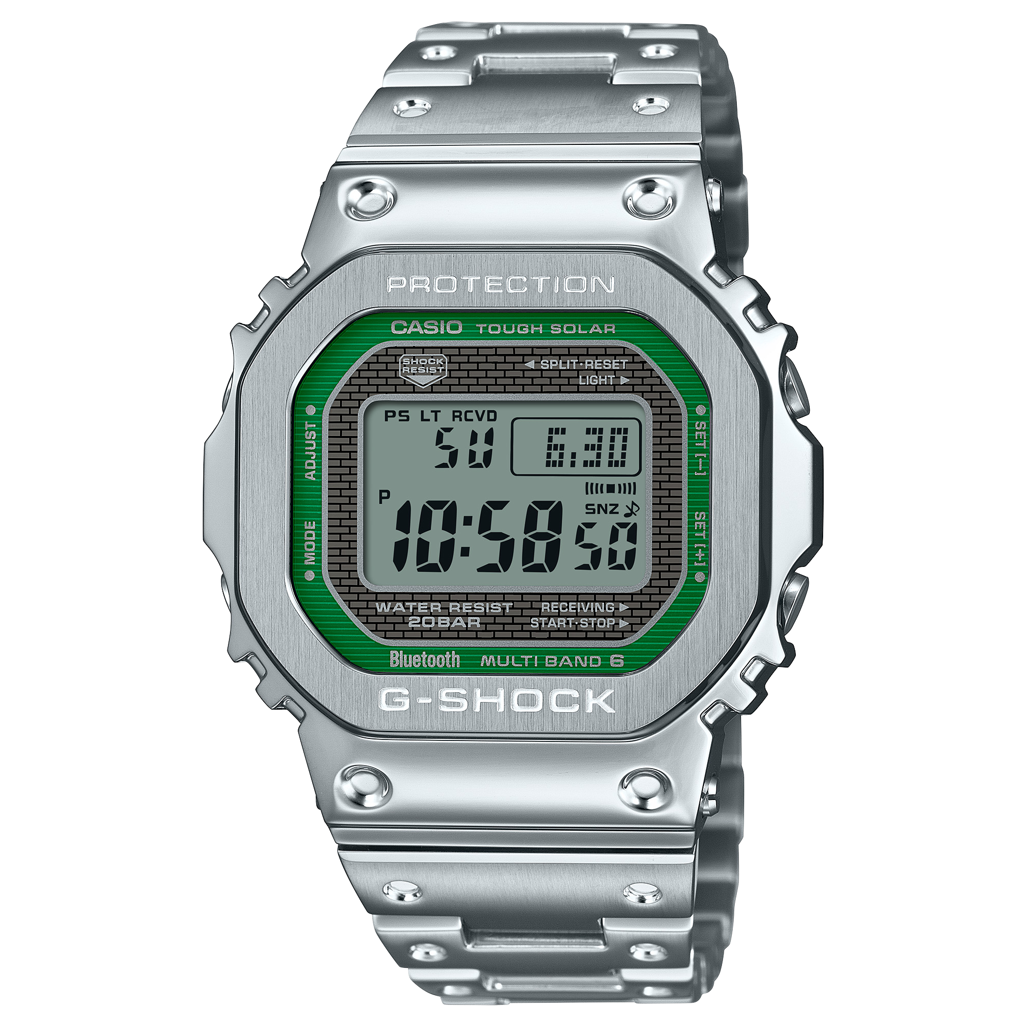 GMWB5000D-3 | GMWB5000D-3 | Stainless Steel Watch in G-SHOCK Green | Casio - Casio
