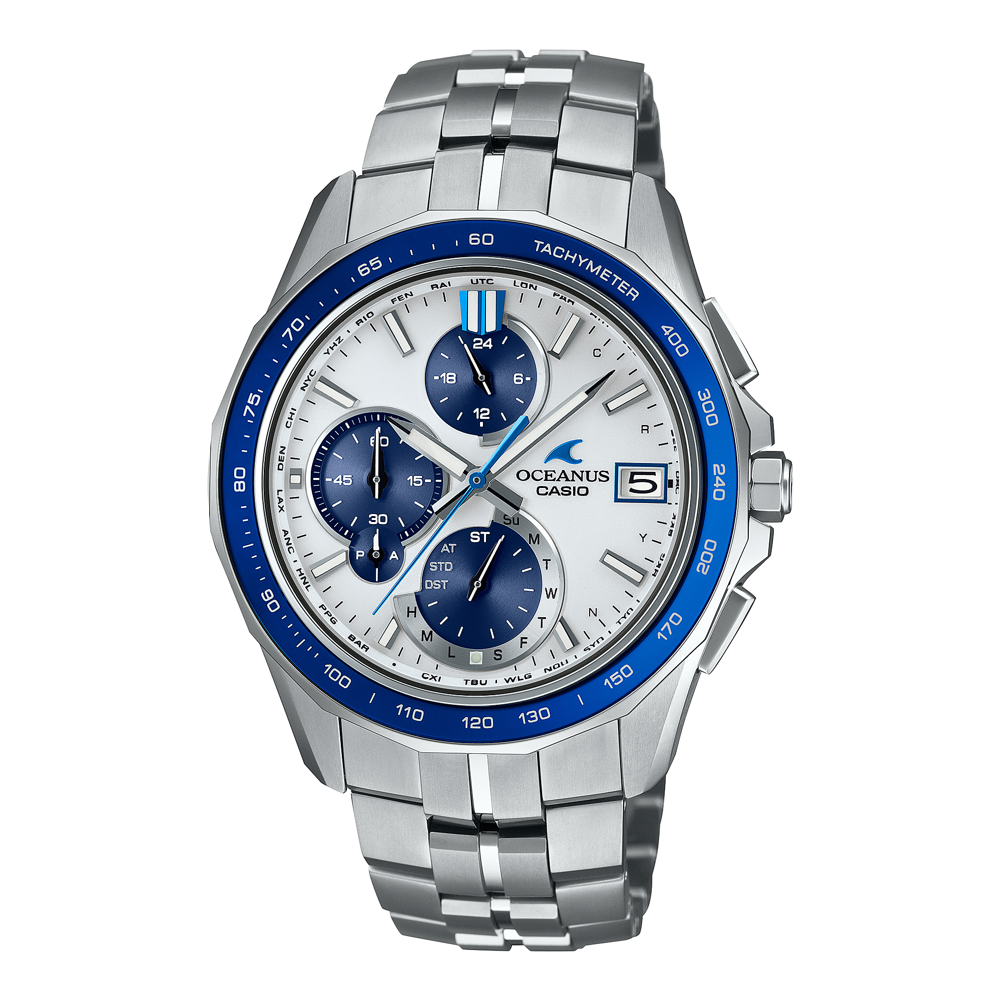 OCWS7000D-7A | OCEANUS Manta Blue, Light blue - Casio