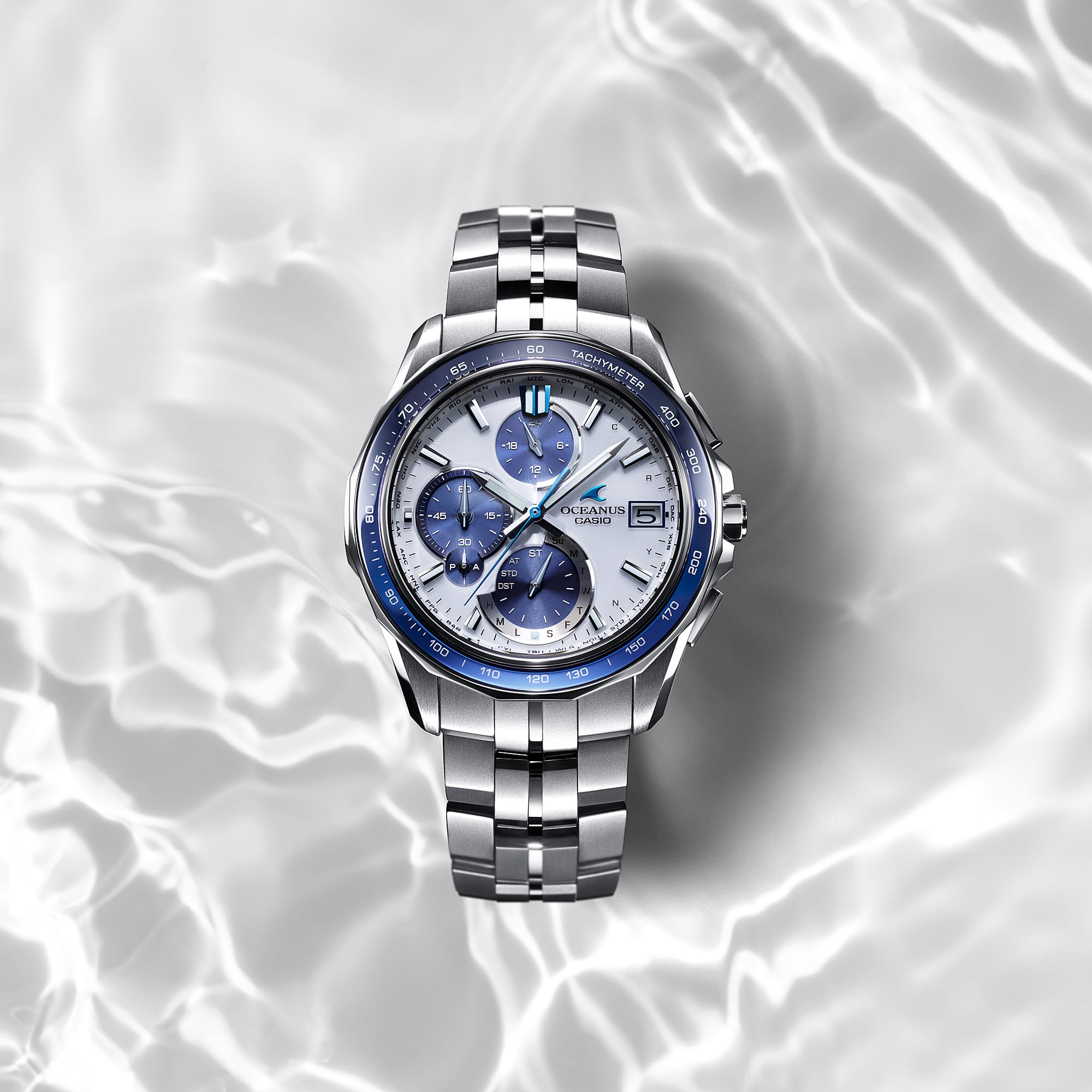 OCWS7000D-7A | OCEANUS Manta Blue, Light blue - Casio