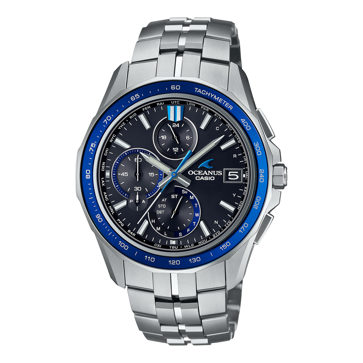 OCWS7000-1A | OCEANUS Manta Blue, Light blue - Casio