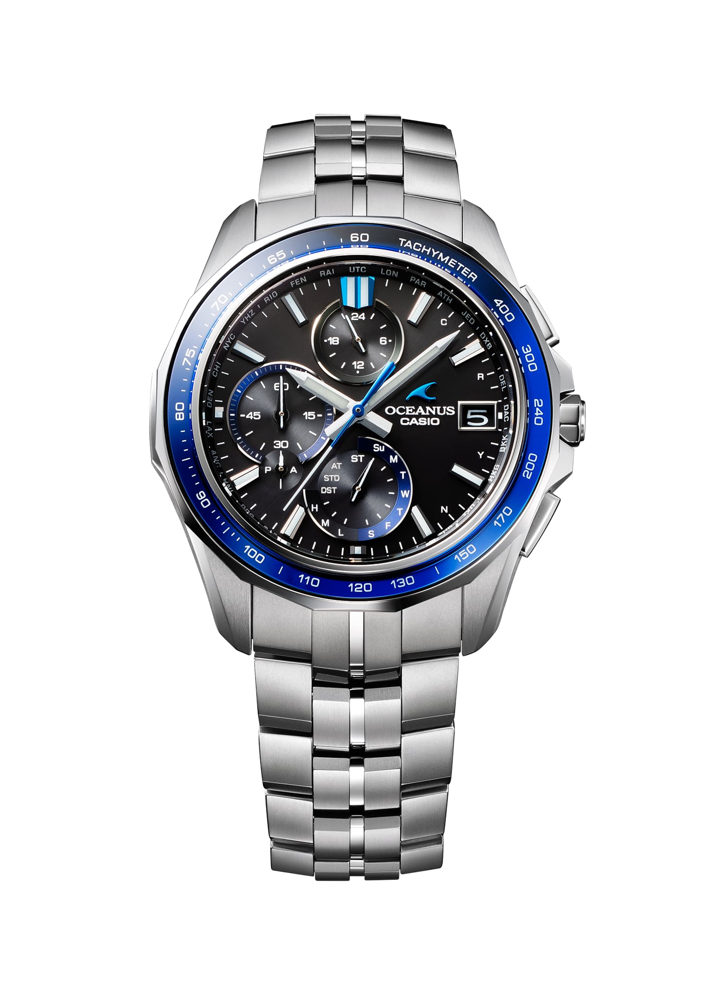 OCWS7000-1A | OCEANUS Manta Blue, Light blue - Casio