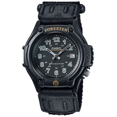 FT500WC-1BV | Black Leather Analog Watch - Casio