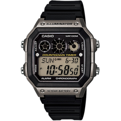 AE1300WH-8AV | Illuminator Black and Grey Digital Watch - Casio