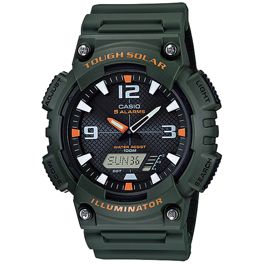 AQS810W-3AV | Analog-Digital Forest Green Watch - Casio