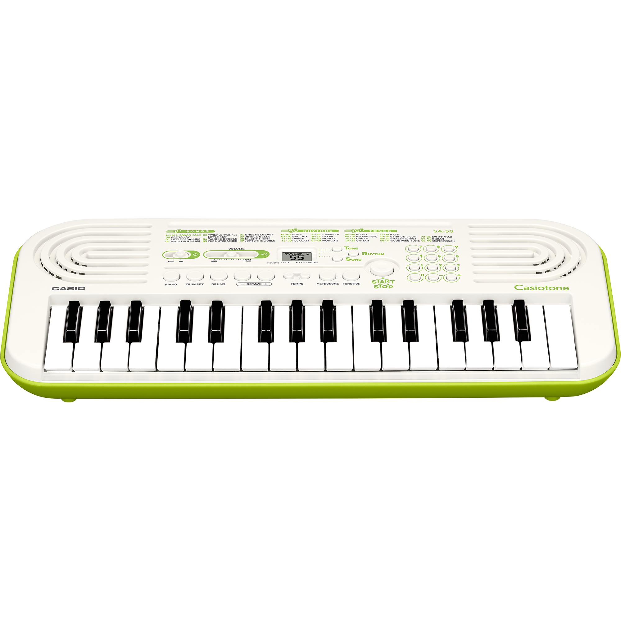SA-50 | White and Green Mini Keyboard for kids - Casio