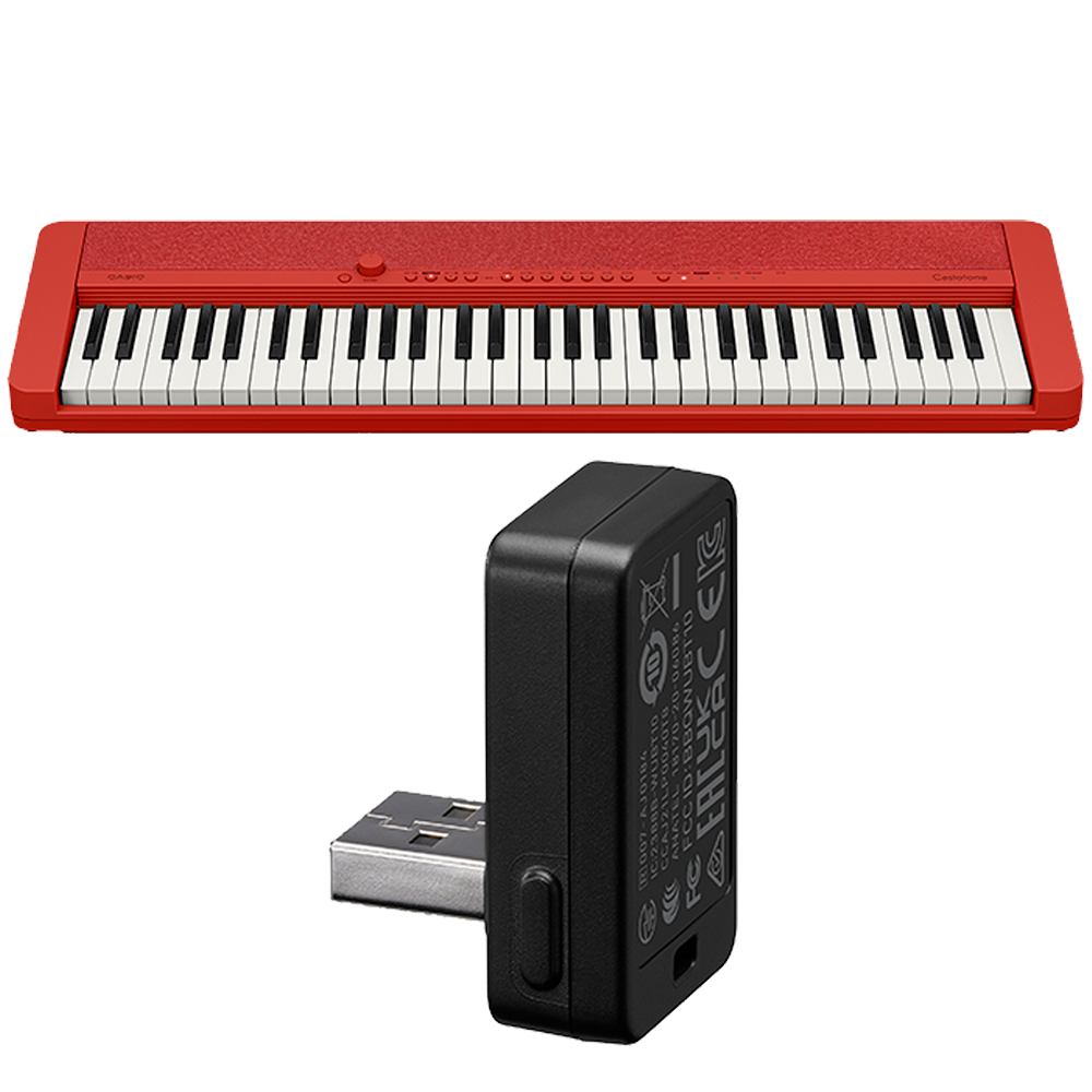 CTS1RDBT | Casiotone Red Portable Keyboard with Wireless Adaptor - Casio