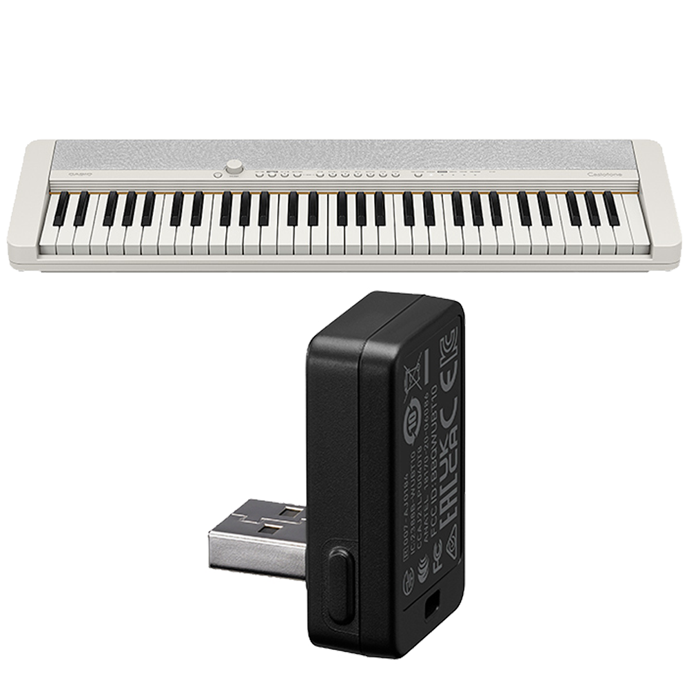 CTS1WEBT | Casiotone White Portable Keyboard with Wireless Adaptor - Casio