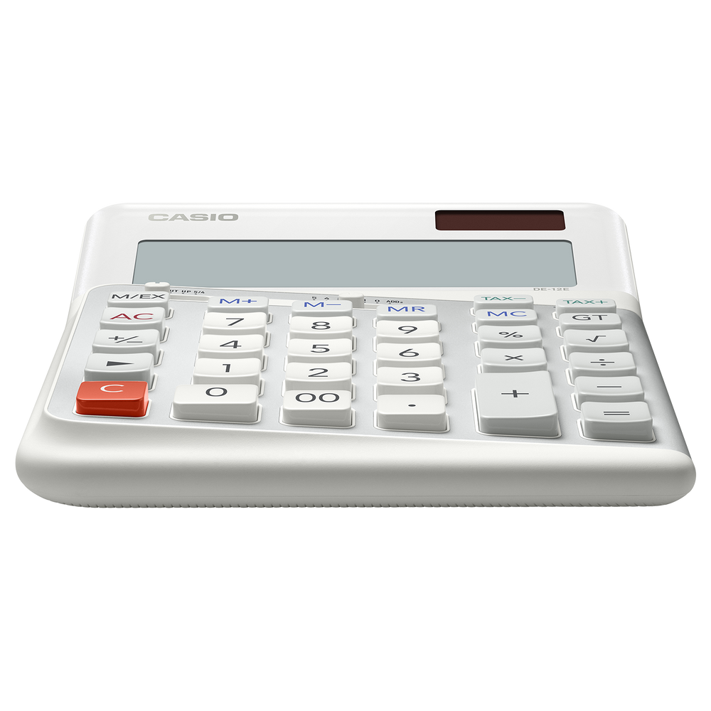 DE-12E-WE Ergonomic Desktop Calculator - Casio