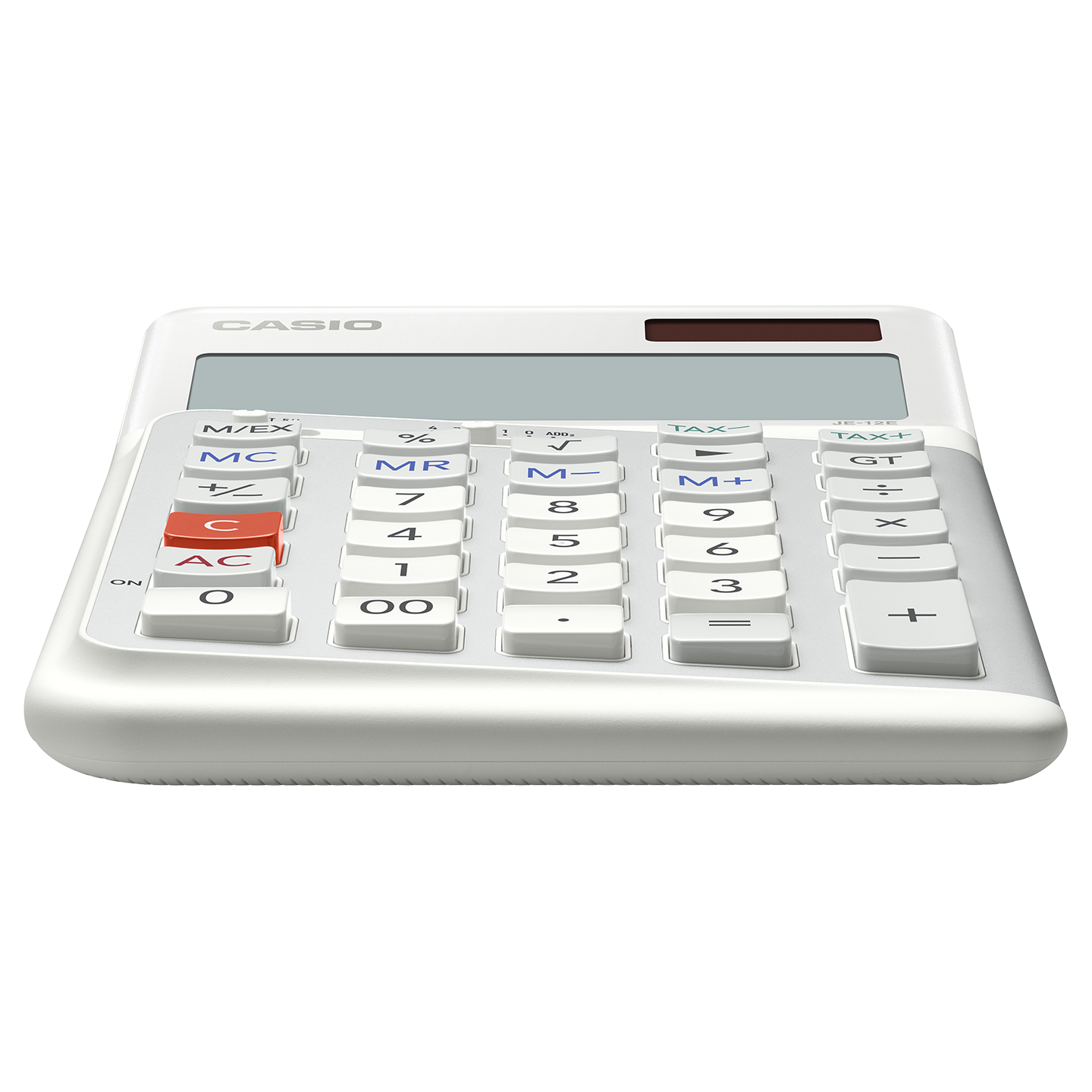 JE-12E-WE Compact Ergonomic Calculator - Casio