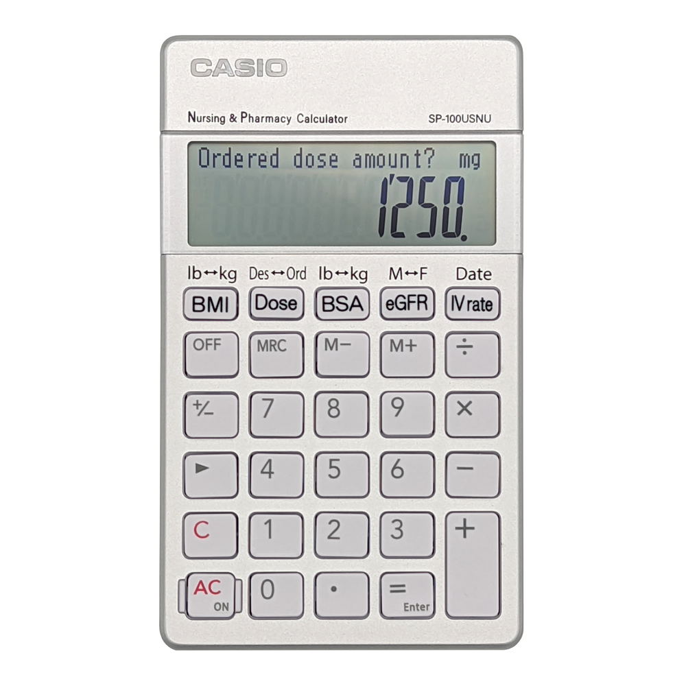 SP-100USNU Nursing & Pharmacy Calculator - Casio