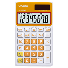 SL300VC-OE | Orange and White Portable Calculator - Casio