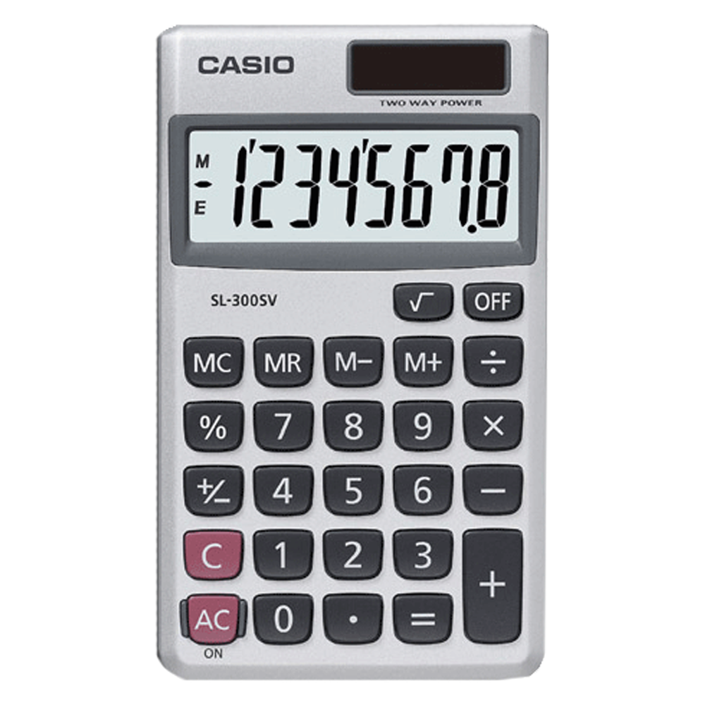 SL-300SV | Grey Portable Calculator - Casio