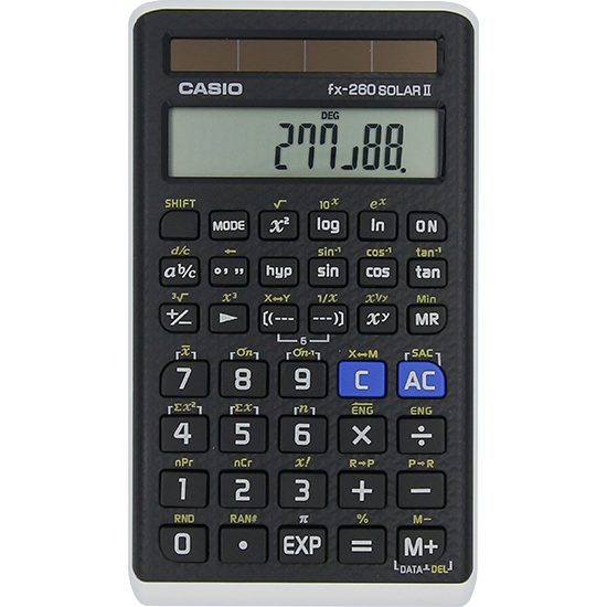 fx-260 SOLAR II Compact Scientific | Black Scientific Calculator - Casio