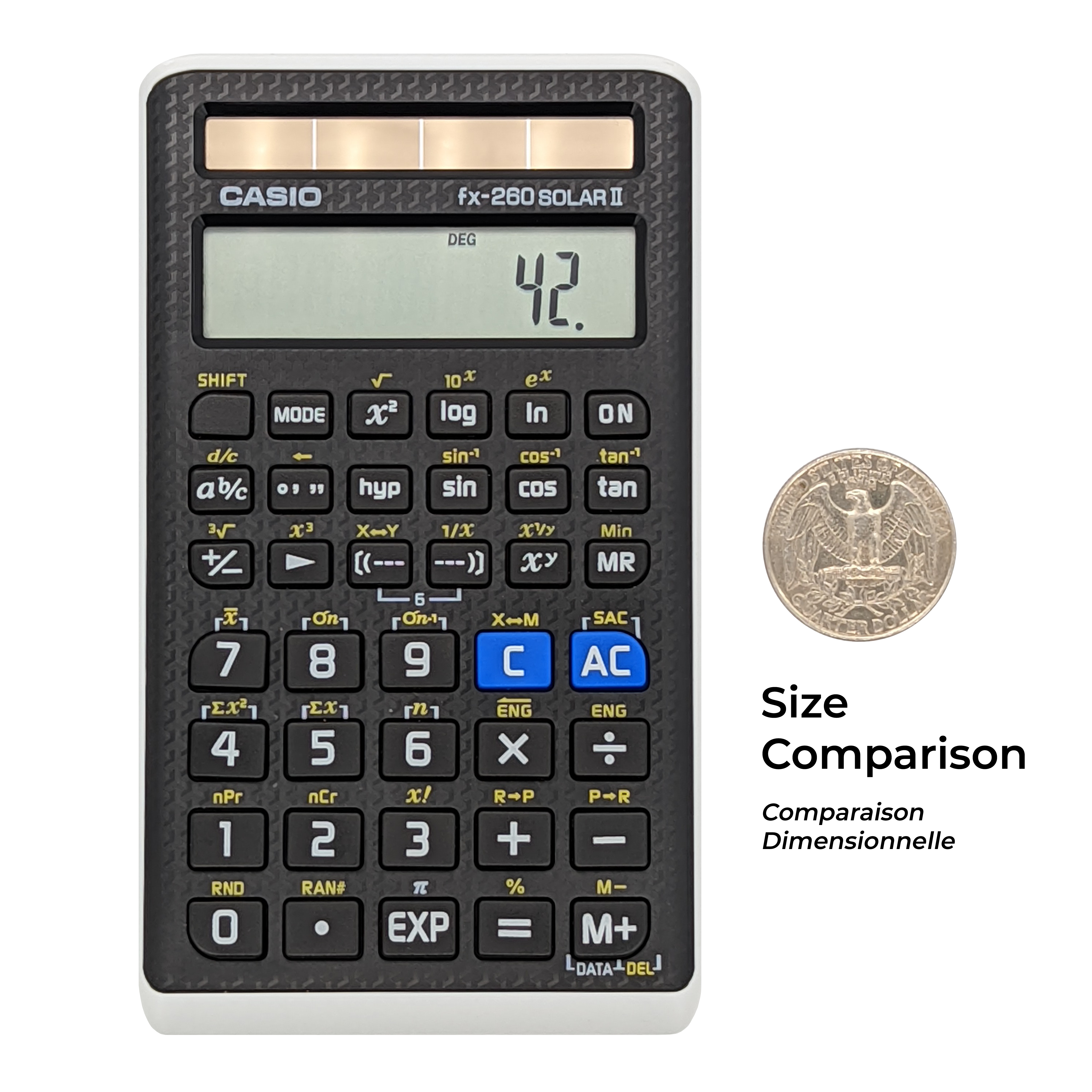 fx-260 SOLAR II Compact Scientific | Black Scientific Calculator - Casio