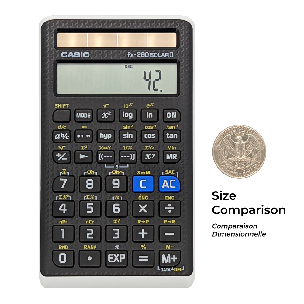 fx-260 SOLAR II Compact Scientific | Black Scientific Calculator - Casio