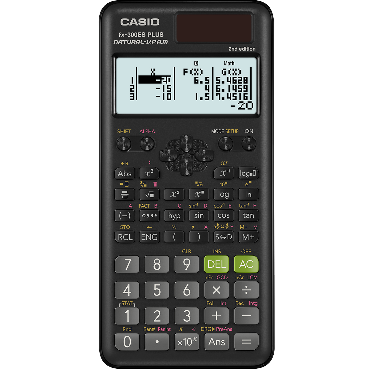 fx-300ES PLUS 2nd Edition | All Black Scientific Calculator - Casio