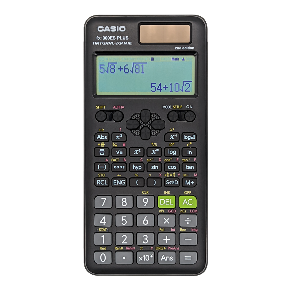 fx-300ES PLUS 2nd Edition | All Black Scientific Calculator - Casio