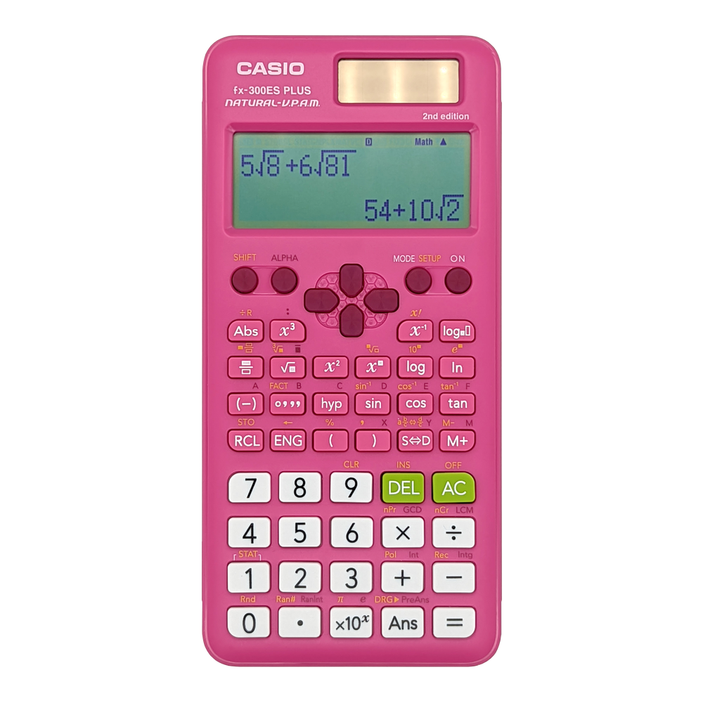fx-300ES PLUS 2nd Edition Pink | Pink Scientific Calculator - Casio