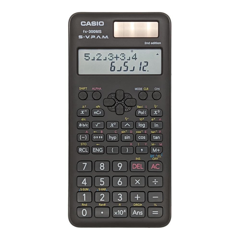 fx-300MS PLUS 2nd Edition | All Black Scientific Calculator - Casio