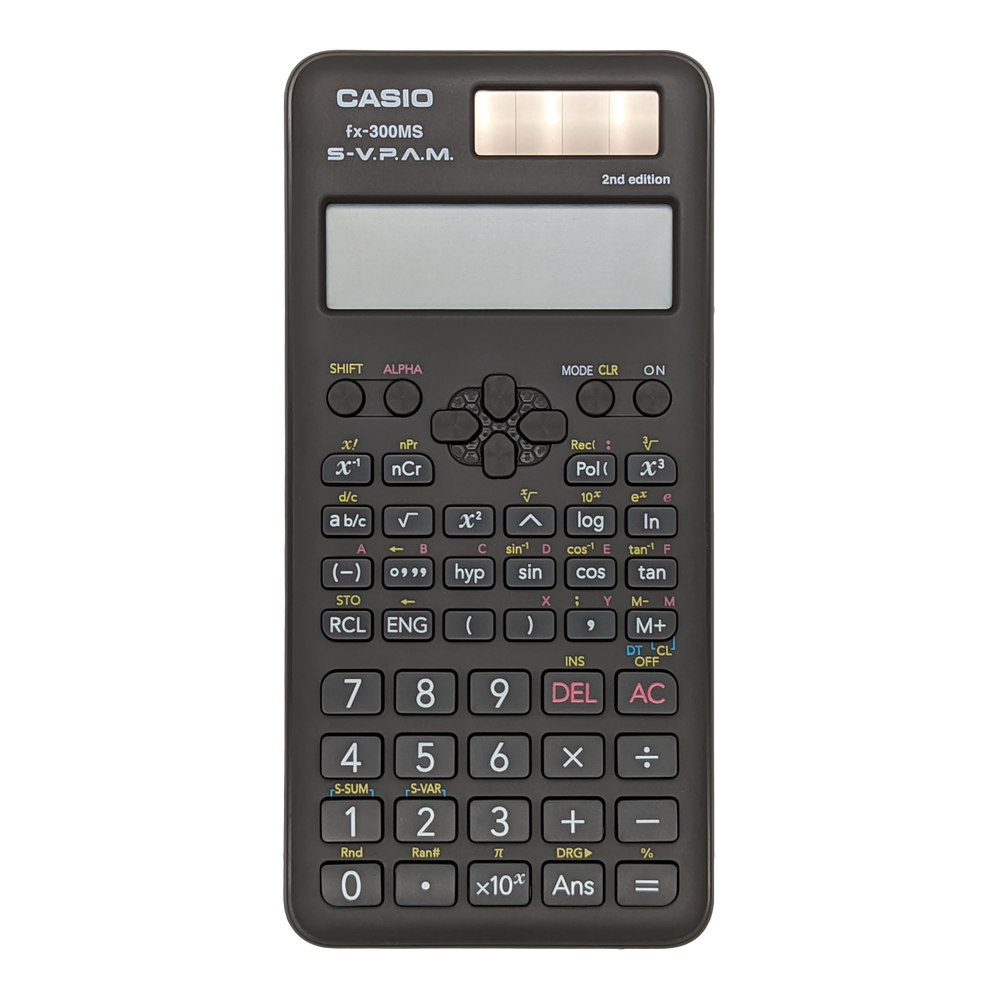 fx-300MS PLUS 2nd Edition | All Black Scientific Calculator - Casio
